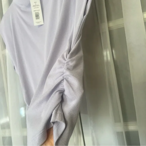 Michael Stars Amara Power Shoulder Tee Amethyst Size Small - Picture 6 of 7